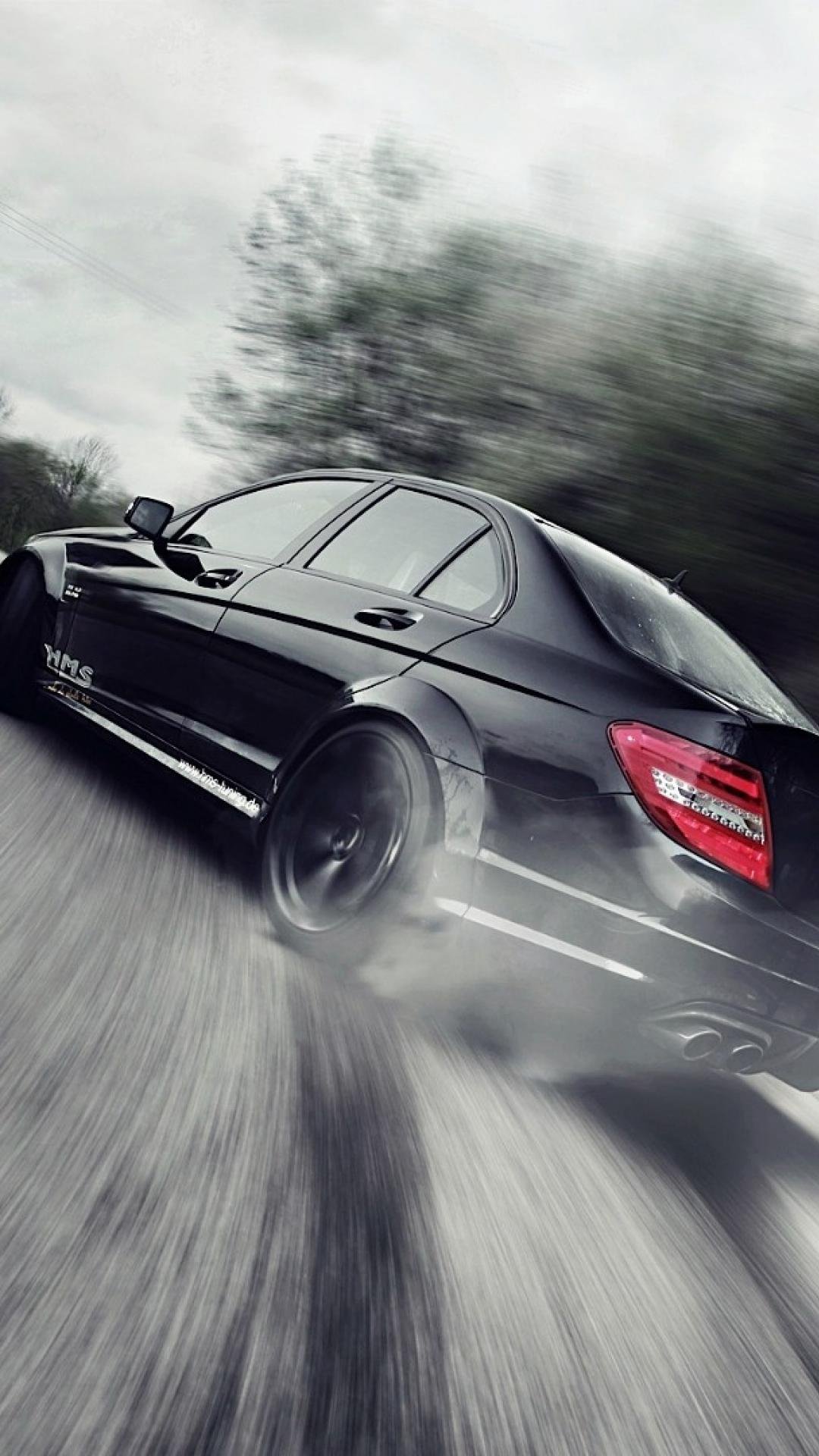 мерседес бенц c63 amg drift