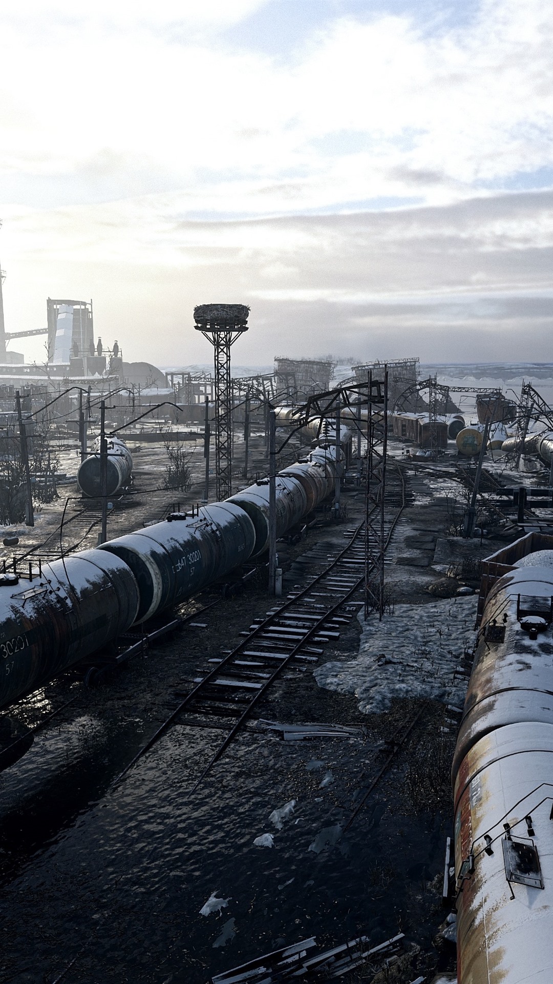 1080x1920  Metro: Exodus, factory, snow, clouds 1080x1920 iPhone 8/7/6/6S Plus  wallpaper, background, picture, image