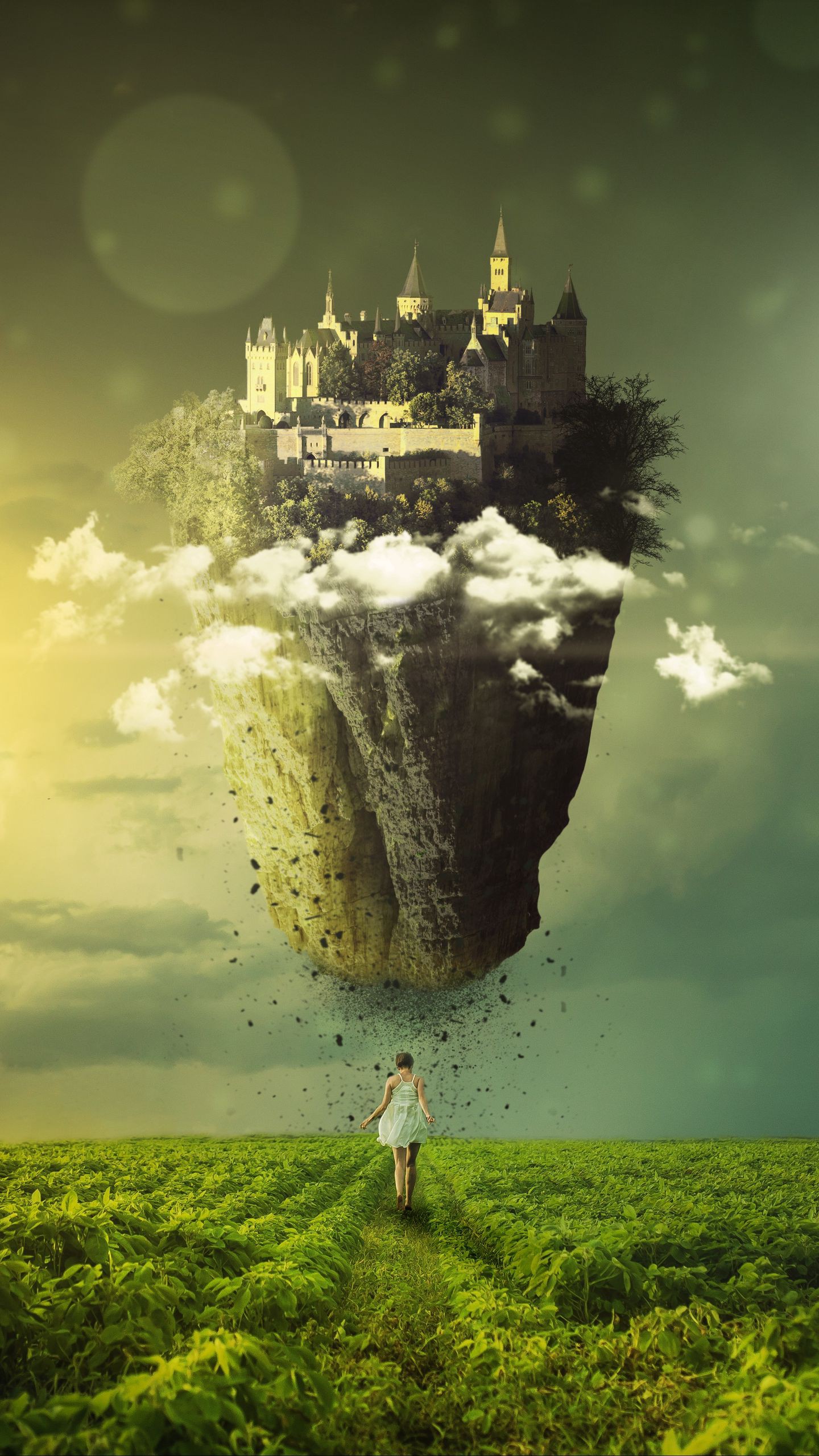 1440x2560  Обои на телефон девушка, остров, равноденствие, мистический, сумерки -  скачать бесплатно в высоком качестве из категории \"Арт\"