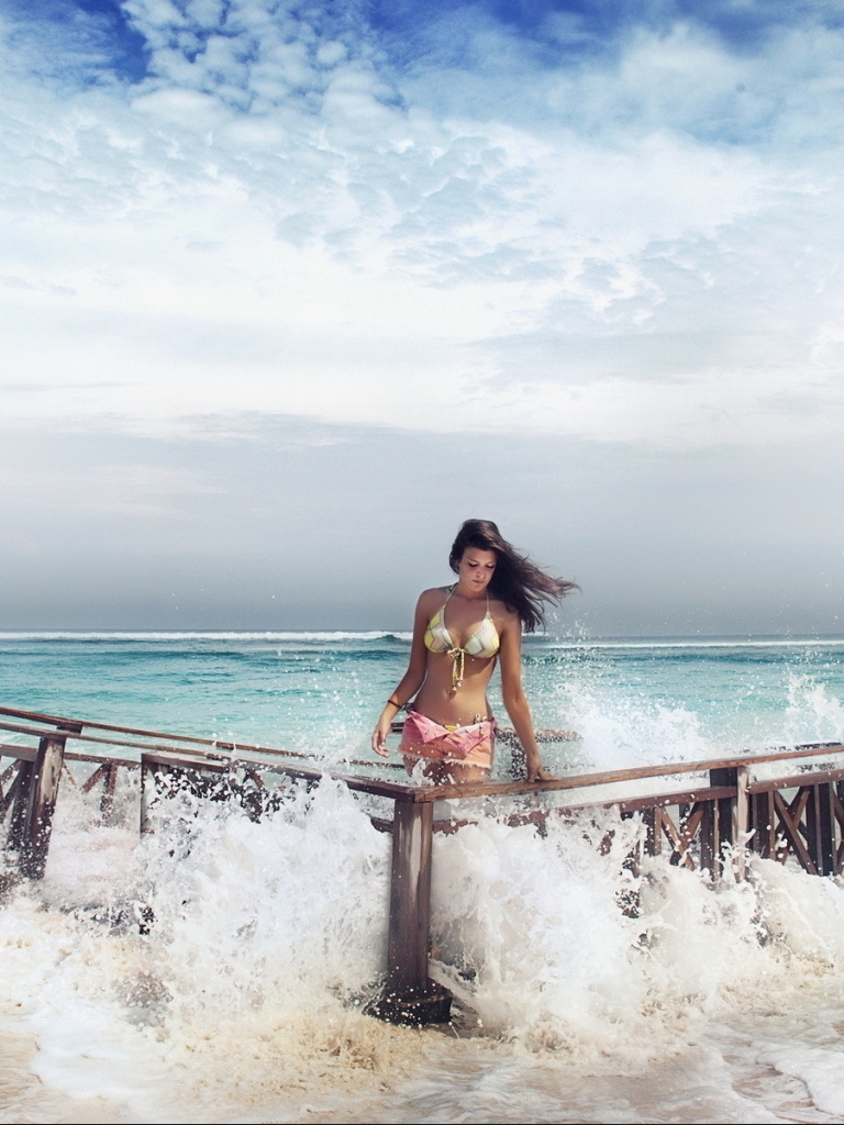 768x1024  Китайский стиль красный градиент закат морской пейзаж Фон Обои Изображение  для бесплатной загрузки - Pngtree