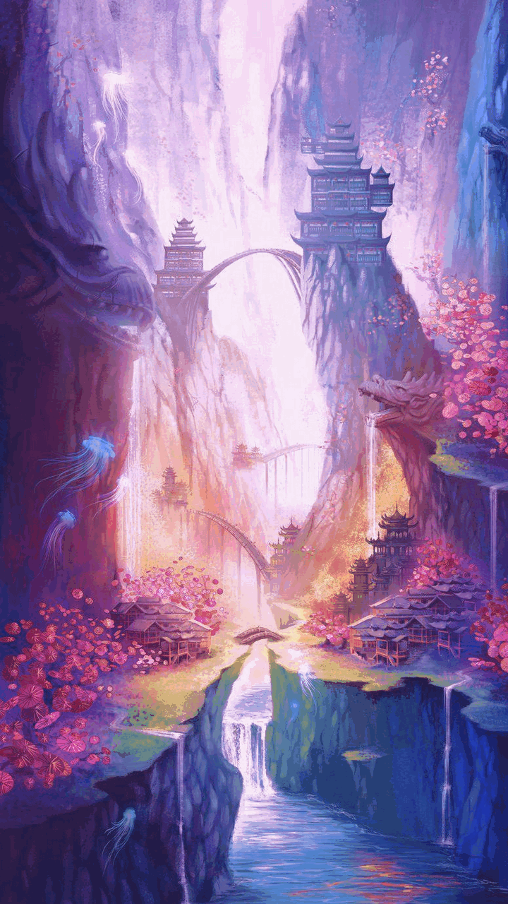 720x1280  Рисованная красота на обои ваших телефонов (720x1280) | Пикабу