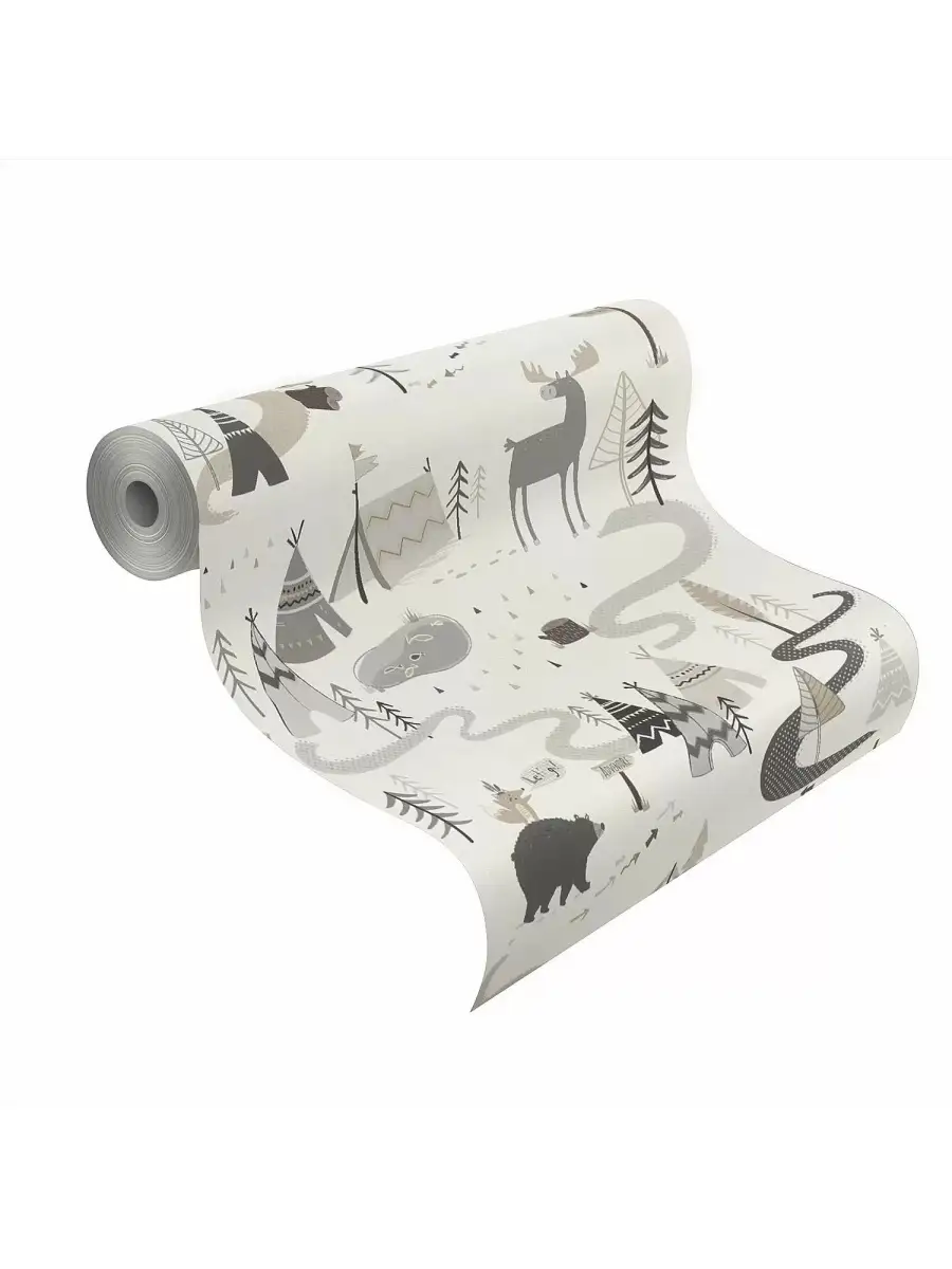 900x1200  Rasch Немецкие бумажные узкие обои динозавры