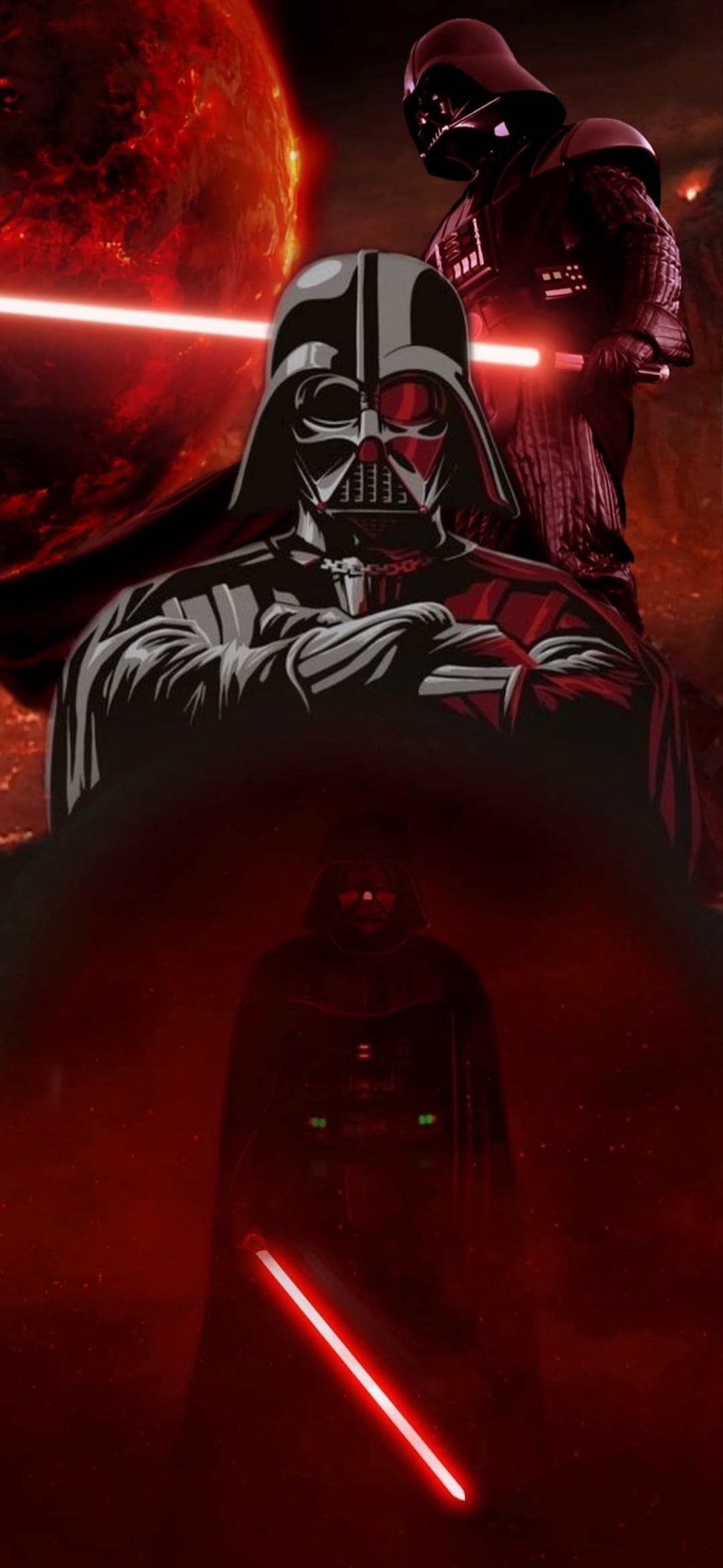 1080x2340 Smoke Vader | Seni grafis Animasi Seni