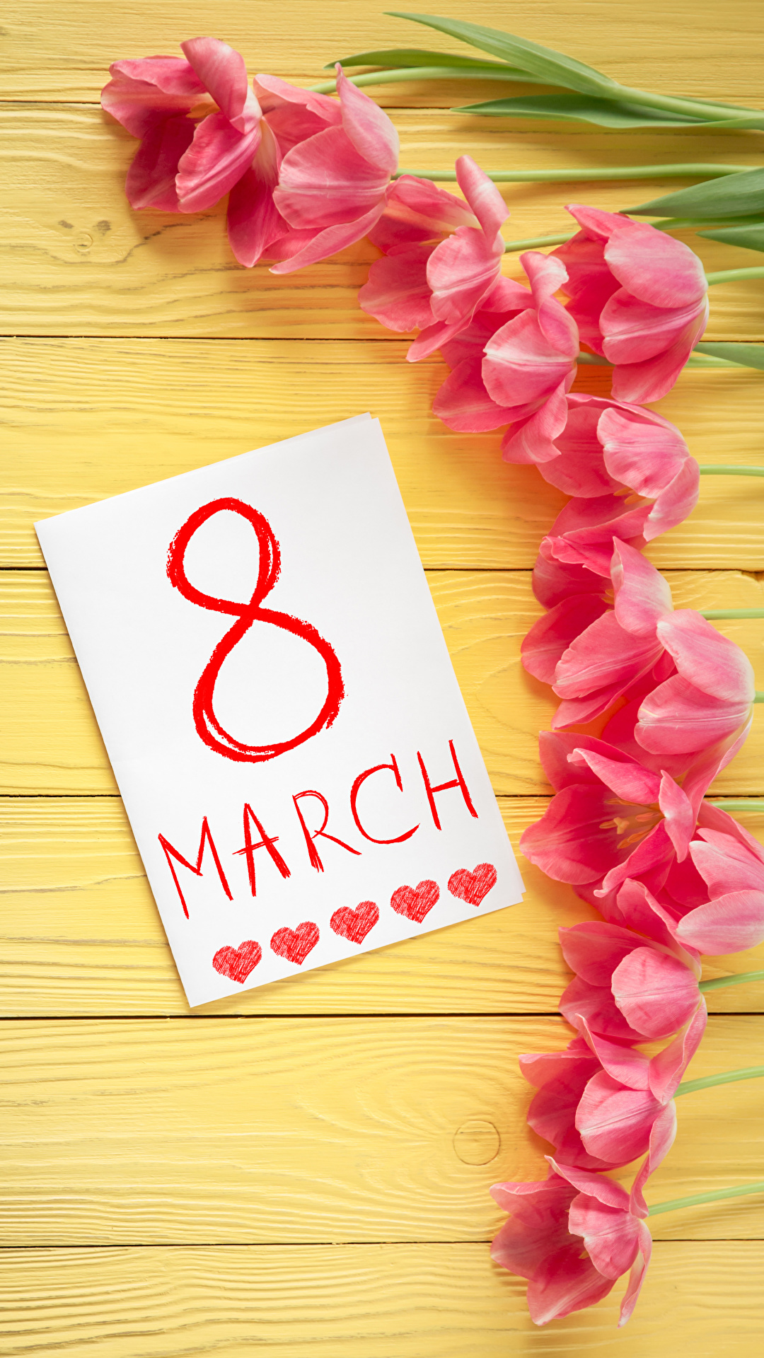 1080x1920  Картинка Международный женский день инглийские тюльпан 1080x1920