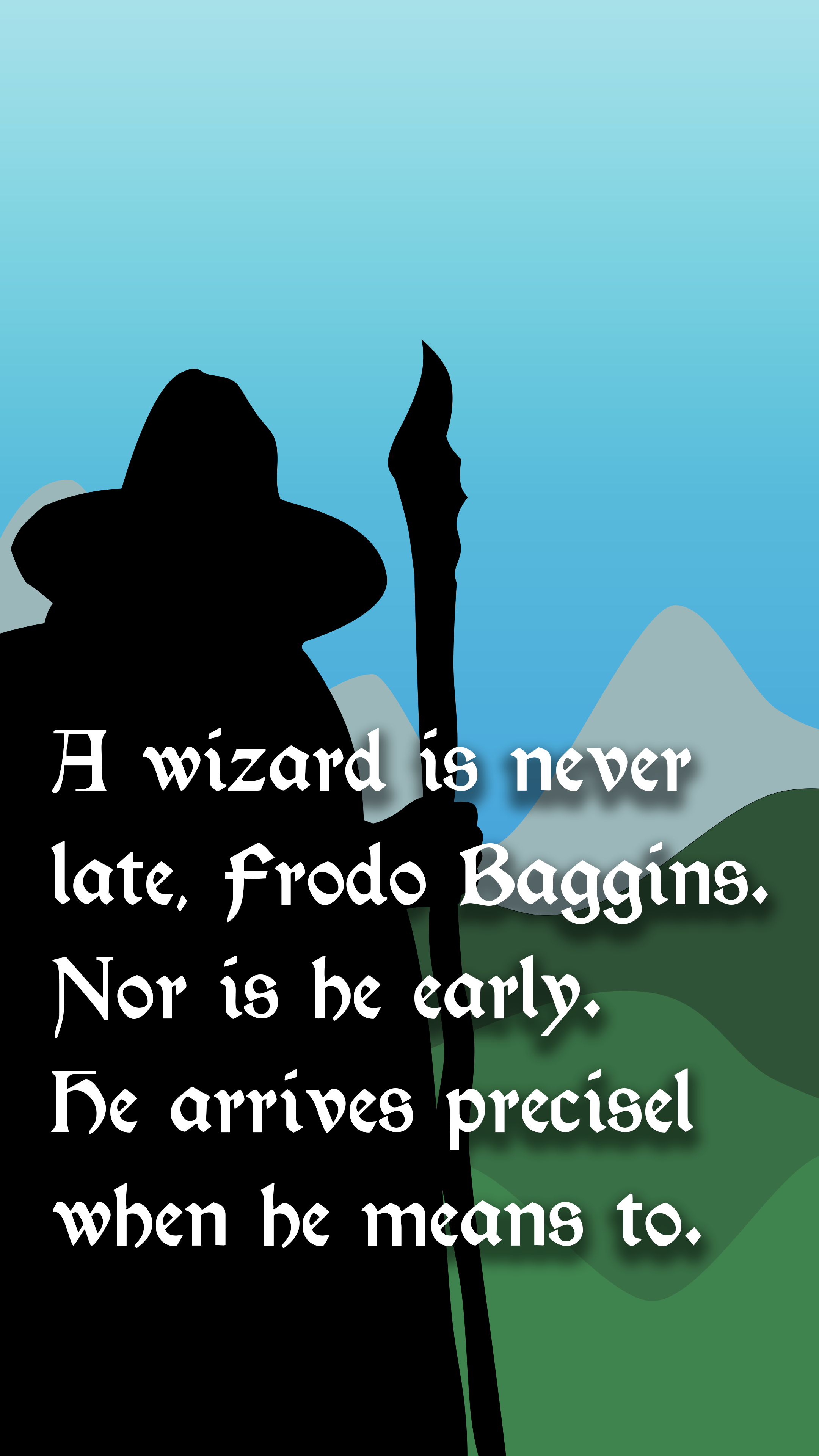 2160x3840  Phone wallpaper Gandalf quote: lotr
