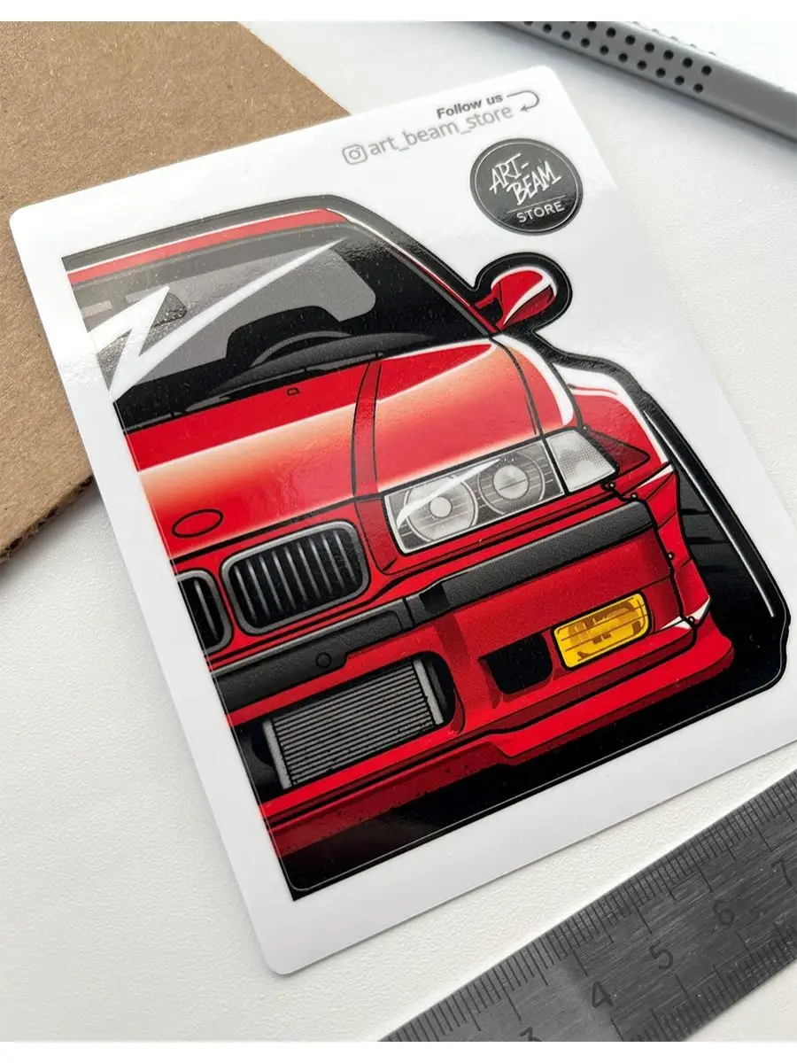 900x1200  Art Beam Store Виниловая наклейка авто BMW е36, M3