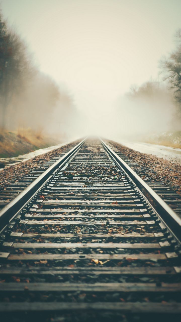 720x1280  Рельсы | Пейзажи, Фоновые изображения, Фоновые рисунки