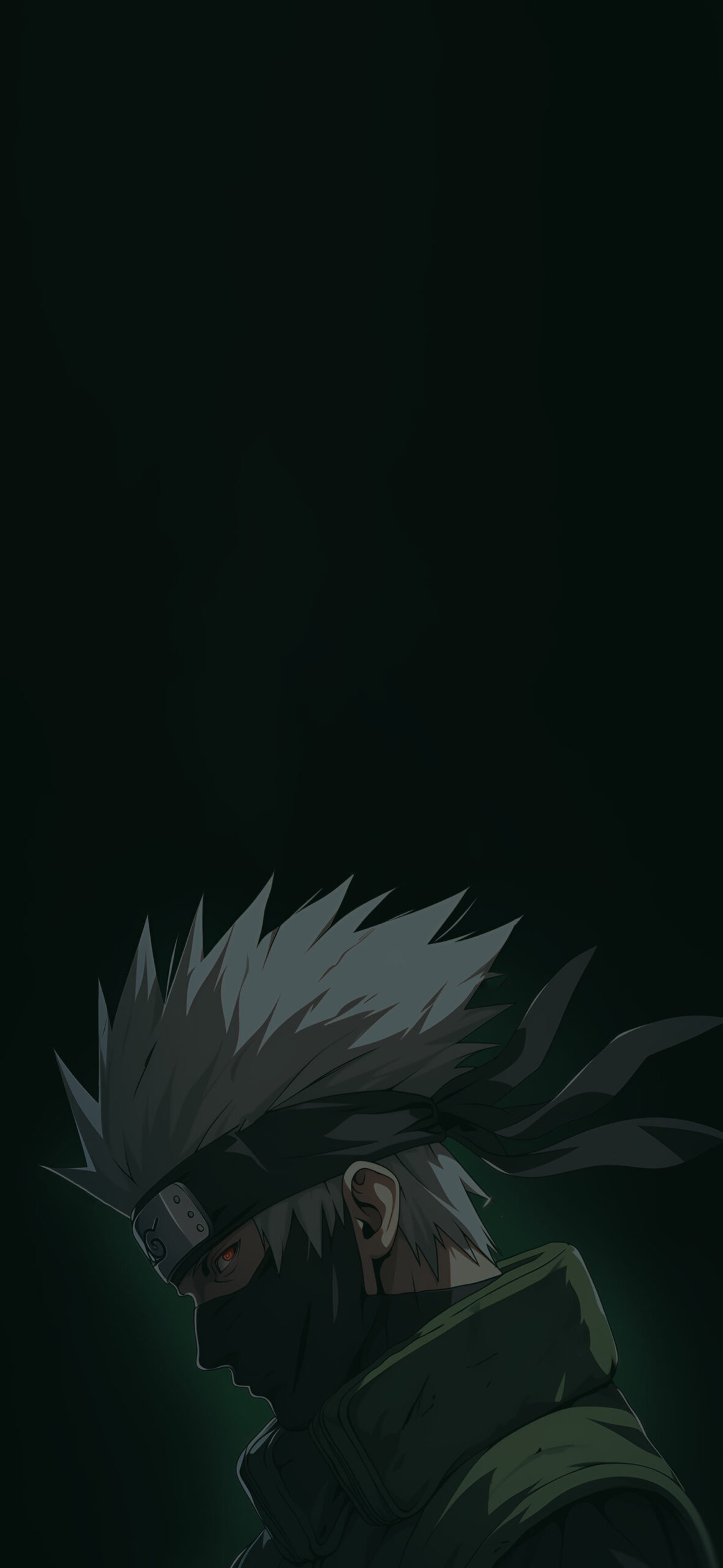 1181x2560  Наруто Какаши Хатаке на чёрном фоне Обои - Клан Обои