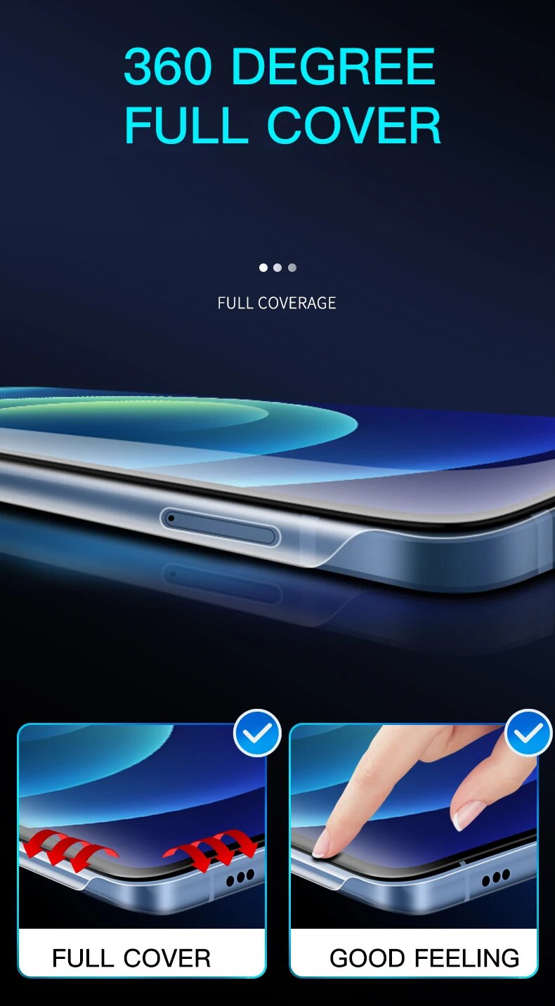 790x1432  Гидрогелевая пленка с полным покрытием 360 градусов для iPhone 11 12 Pro  Max Mini, Защитная Наклейка для экрана iPhone11 12 Pro, мягкая защита без  стекла | AliExpress