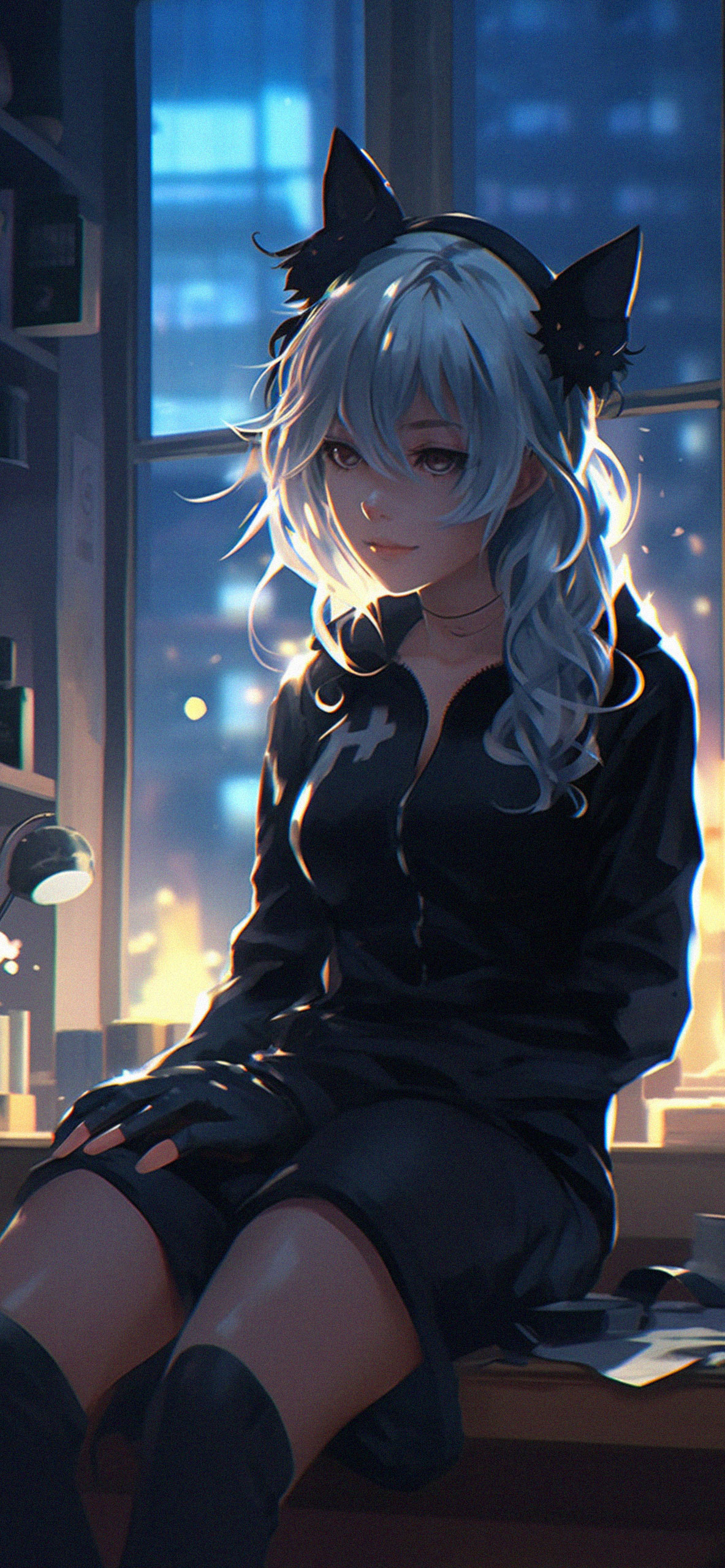 1183x2560  Симпатичные блондинки из аниме Обои - Красивые аниме обои