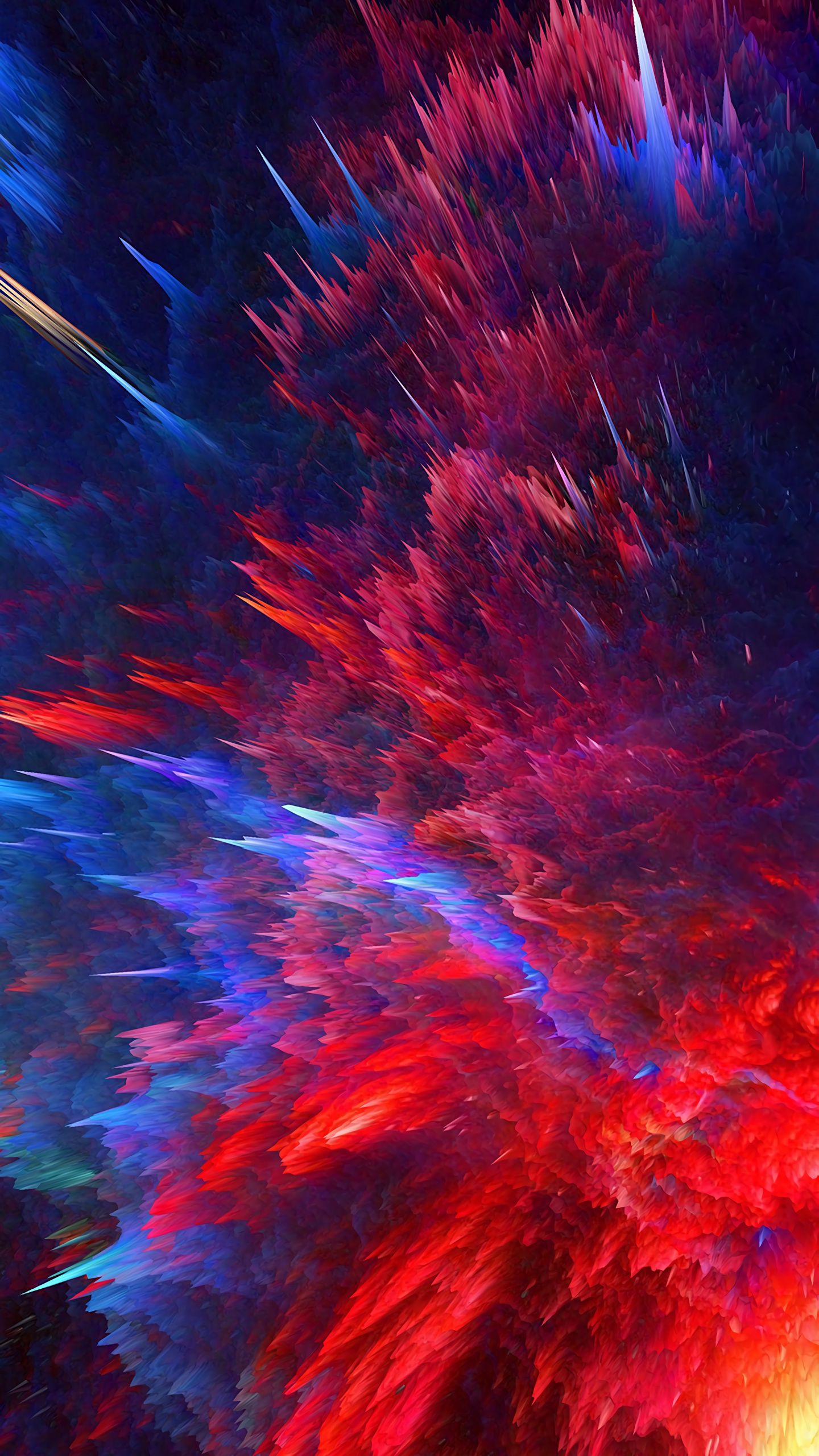 1440x2560  Скачать 1440x2560 космический взрыв, яркий, линии, формы обои, картинки qhd samsung galaxy s6, s7, Edge, note, lg g4