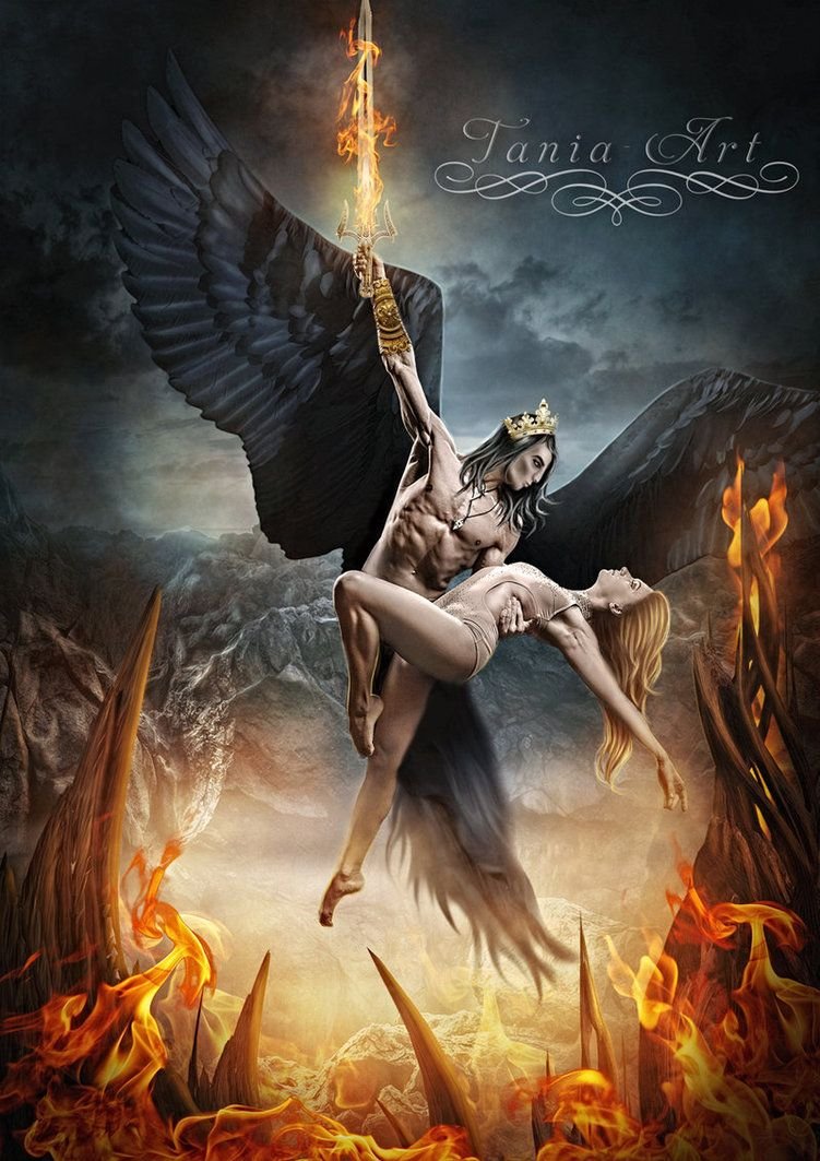 751x1063  Картина ангел и демон - 68 фото