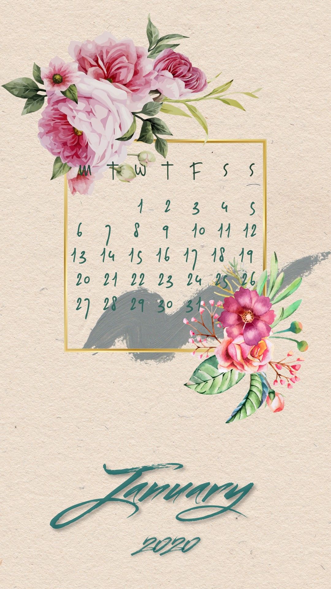 1080x1920  calendar January 2020 | Фламинго обои, Розовые обои, Обои фоны