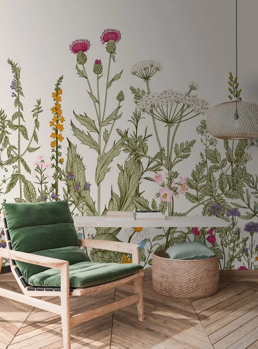 900x1214  Фотообои в стиле Бохо для стен - \"Шпалерня\"