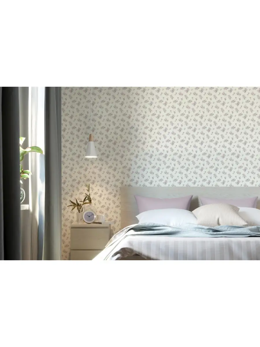 900x1200  Home Color Виниловые обои с мелкими цветами в стиле прованс