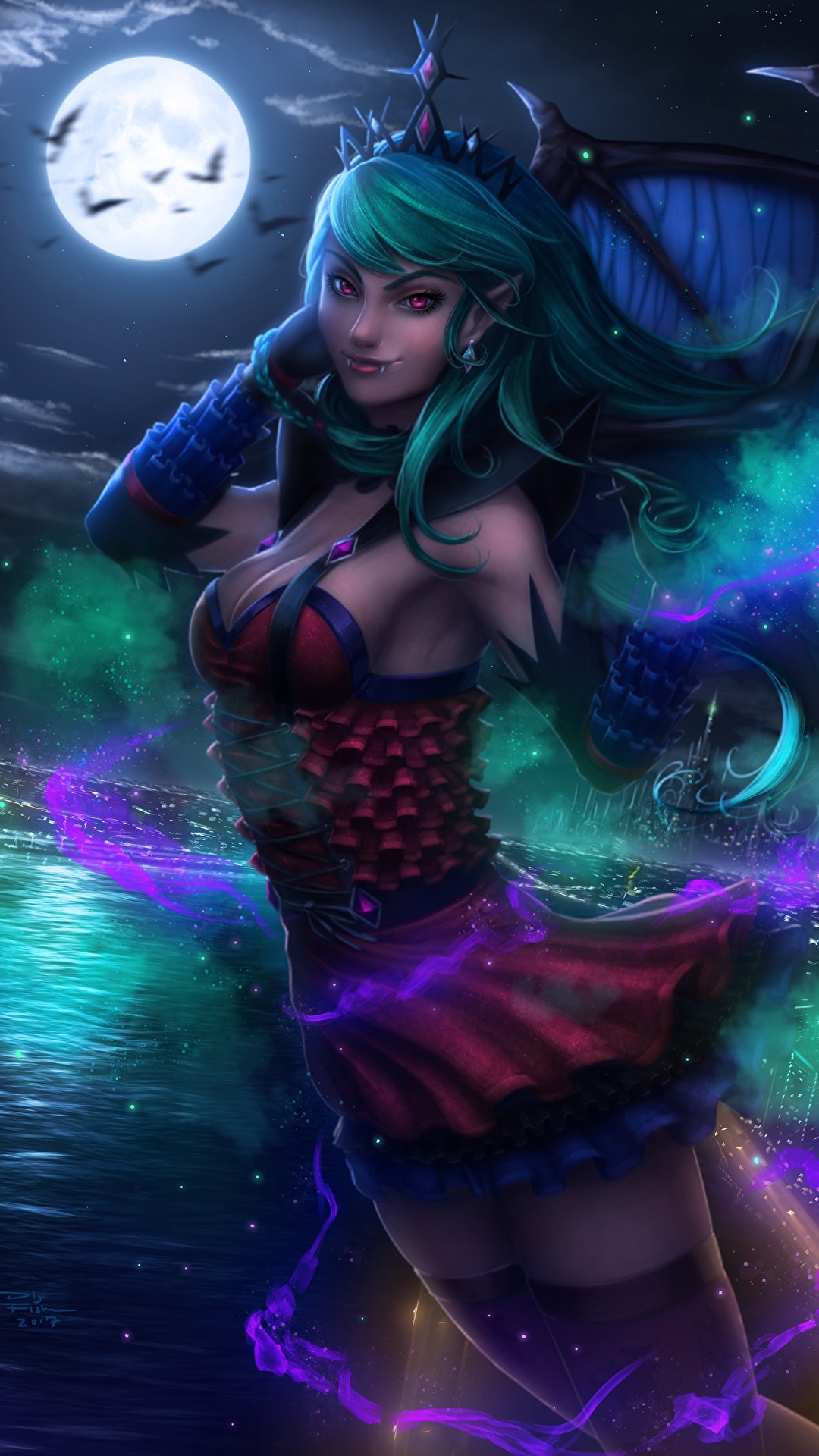 1080x1920  Обои для рабочего стола вампир красивый Фэнтези молодые 1080x1920