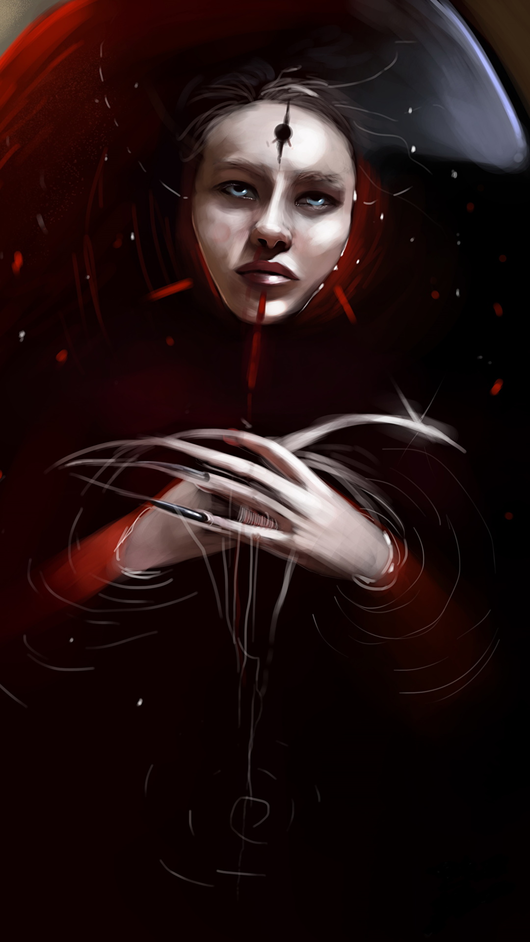 1080x1920  Фотографии Вампиры когтями Фэнтези 1080x1920