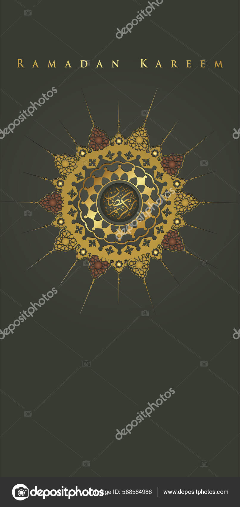 806x1700  Роскошный Элегантный Рамадан Приветственный Фон Мобильного Интерфейса Обои  Дизайн Смартфонов Векторное изображение ©krezzoart 588584986