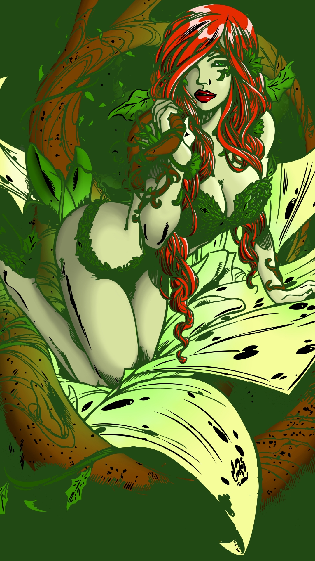 1080x1920   750x1334 Poison Ivyart iPhone 6 iPhone 6S iPhone 7 HD 4k Обои Изображения Фоны Фото и картинки 