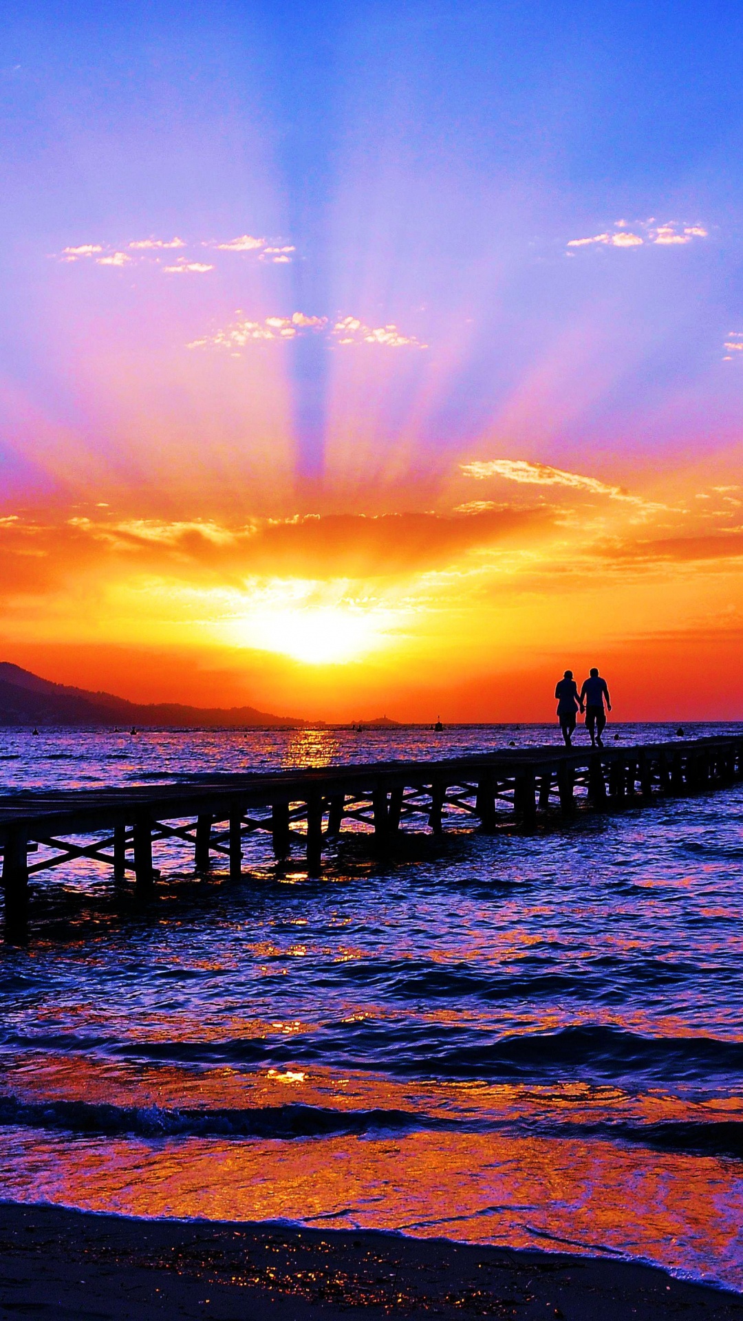 1080x1920  Обои закат, горизонт, море, послесвечение, океан на телефон Android,  1080x1920 картинки и фото бесплатно