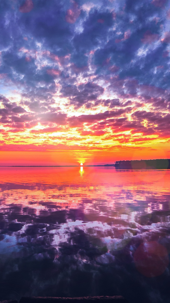 720x1280  Обои восход солнца, яблоко, облако, вода, атмосфера для HD Samsung Galaxy  S3/J3/J4/J5, Meizu M5, Sony Xperia L1/L2 бесплатно, заставка 720x1280 -  скачать картинки и фото