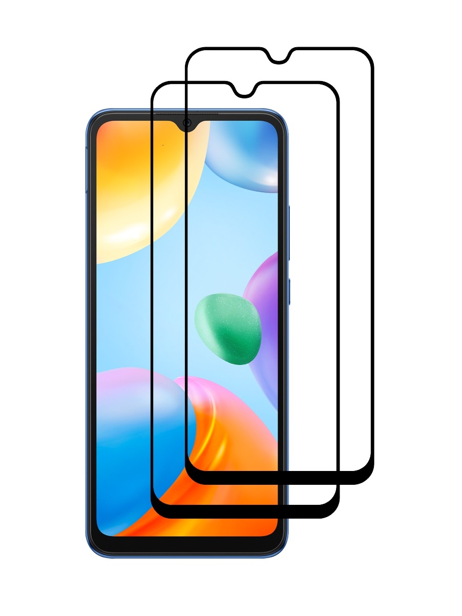 902x1202  Защитное стекло для Xiaomi Redmi 10С черный, с рамкой 2шт - отзывы  покупателей на маркетплейсе Мегамаркет | Артикул: 600007260747