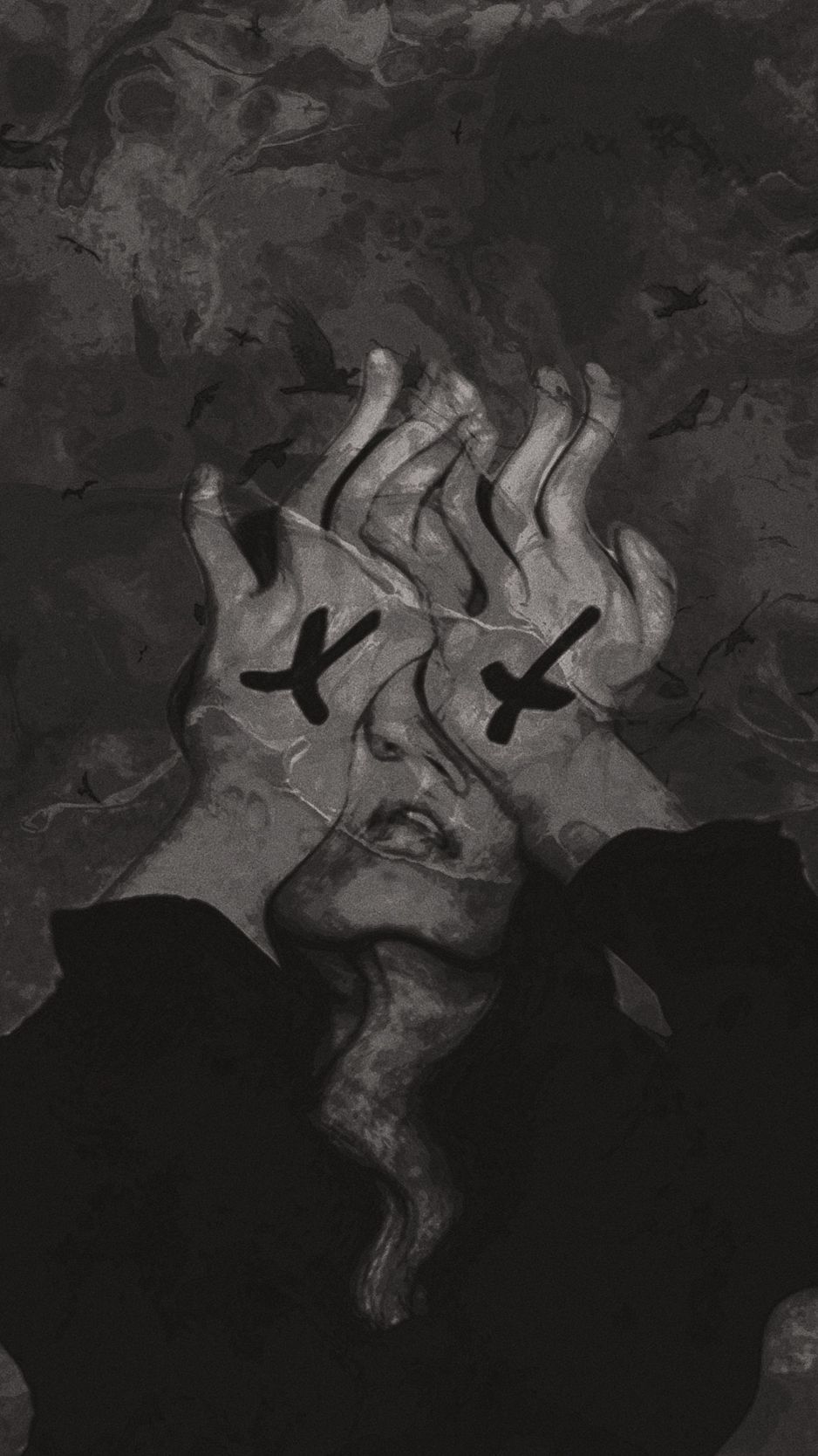 938x1668  Скачать 938x1668 грусть, депрессия, настроение, чб обои, картинки iphone  8/7/6s/6 for parallax