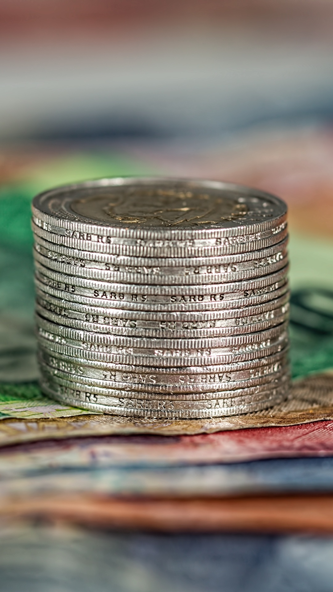 1080x1920  Фото Евро Монеты Купюры Деньги вблизи 1080x1920