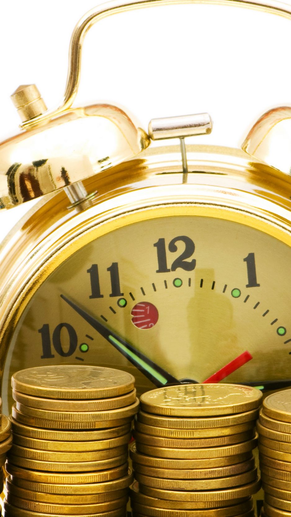938x1668  Скачать 938x1668 время, деньги, монеты, белый фон обои, картинки iphone  8/7/6s/6 for parallax
