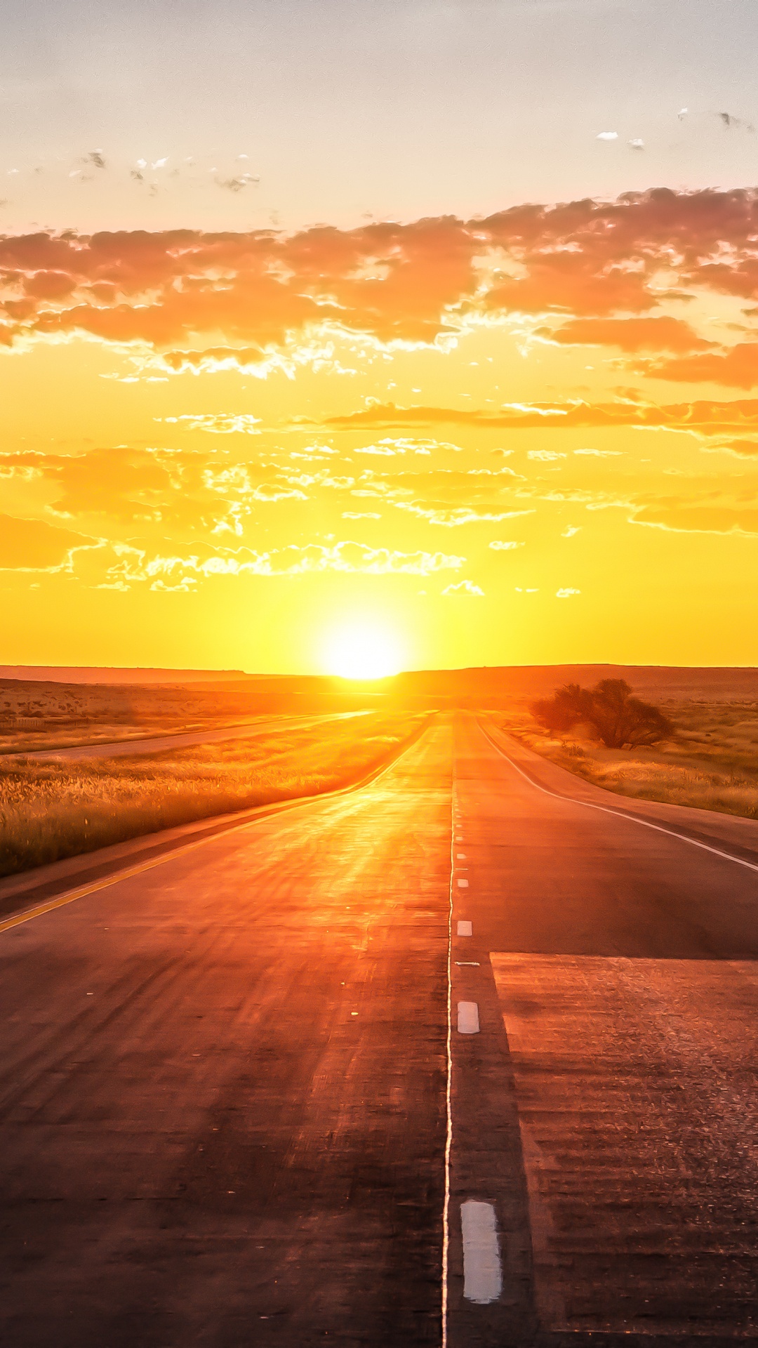 1080x1920  Обои закат, горизонт, дорога, восход солнца, утро на телефон Android,  1080x1920 картинки и фото бесплатно