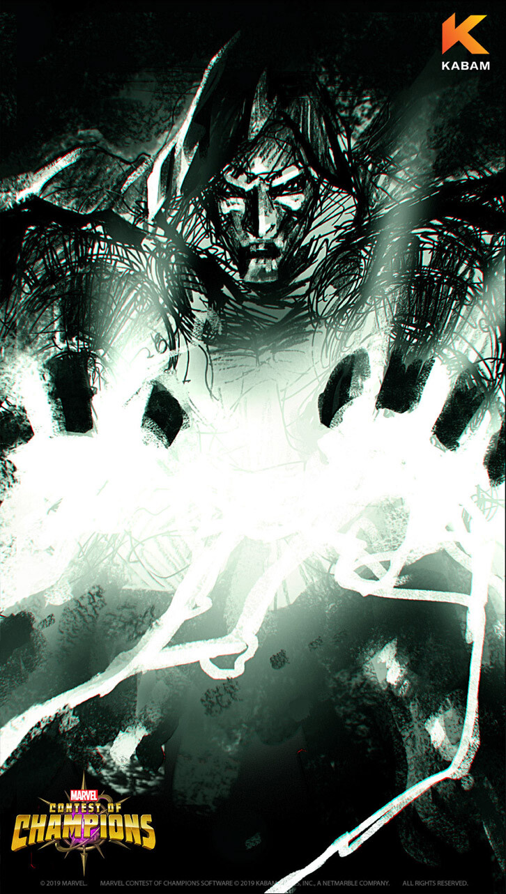 726x1283   ArtStation - Doctor Doom - обои и тизер-иллюстрация к Marvel: Битва чемпионов Charles Chen Ge