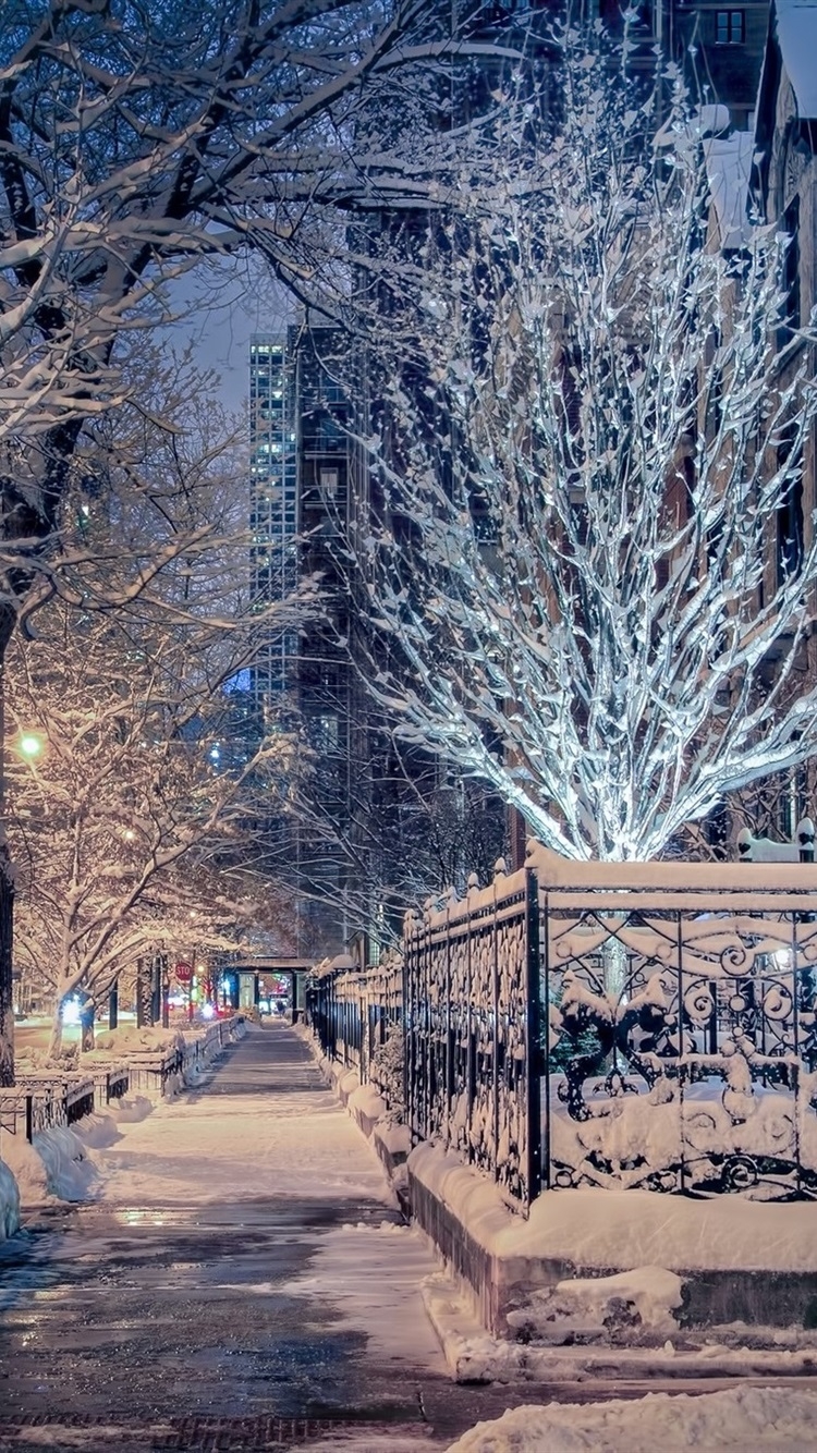 750x1334  Зимний город обои на телефон - 64 фото