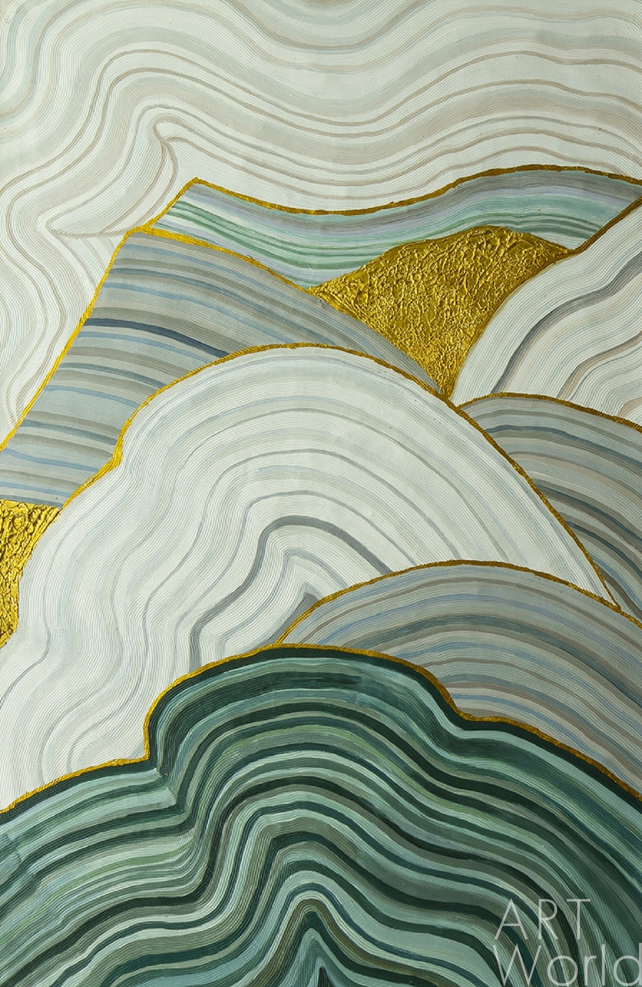 1280x1969  Абстракция маслом \"Тайна малахитовой горы\" 80x120 LG191208 купить в Москве