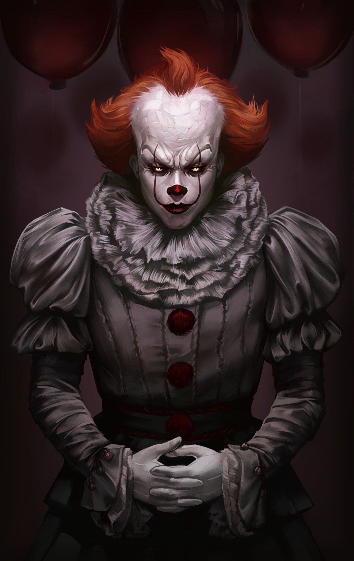1211x1920  Pin by AtiragraM on TERROR | Clown horror, Scary clowns, Horror movie art
