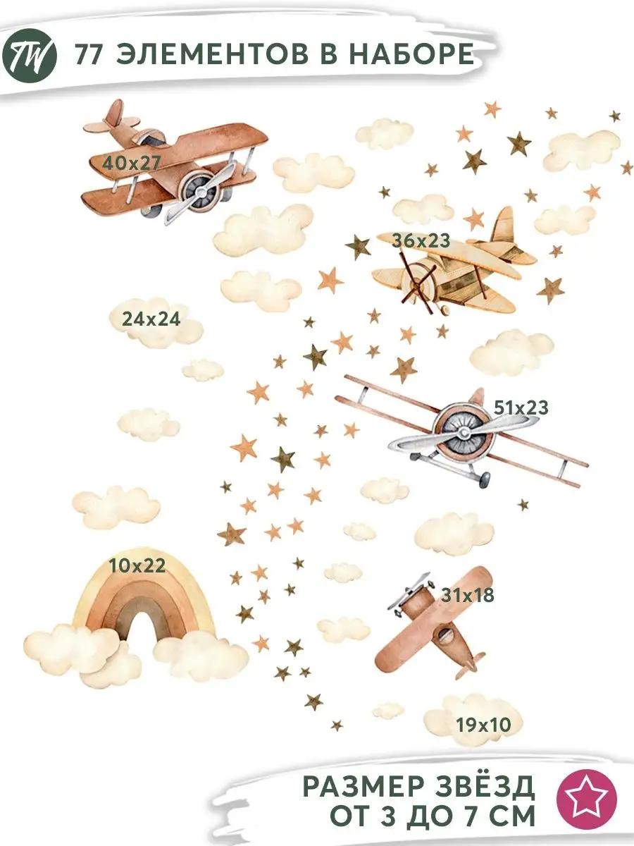 900x1200  The Wall.ru Интерьерные наклейки детские на стену, декоративные для дома