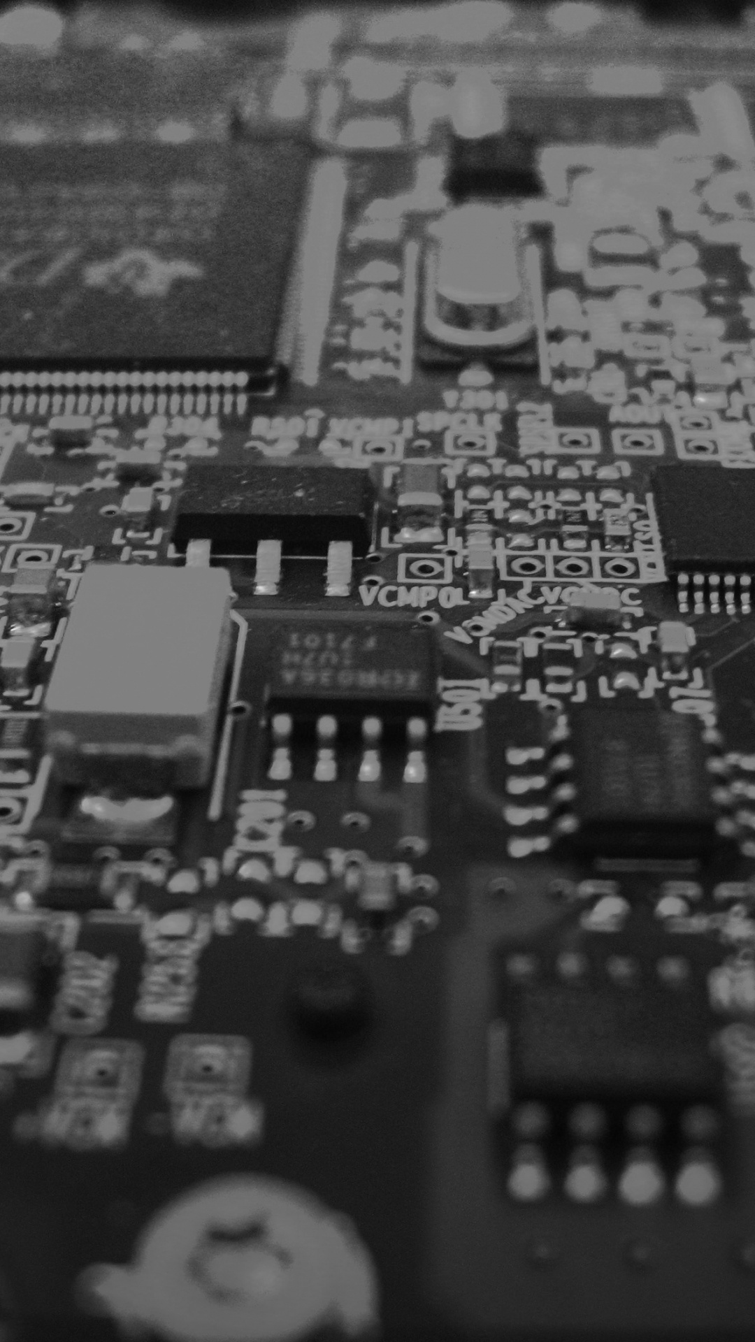 1080x1920  Компьютерные микросхемы на электронной плате ai generative | Премиум Фото