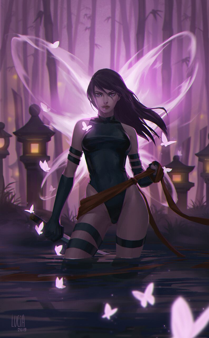 793x1280  ArtStation - Псайлок Люсия Сян | Psylocke Marvel heroines Marvel comics art