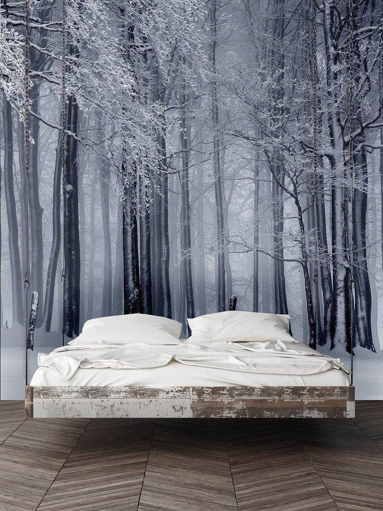 768x1024  Красивая природа фото обои Деревья Снег 184x254 см Зима в лесу  (12923P4A)+клей купить по цене 850,00 грн