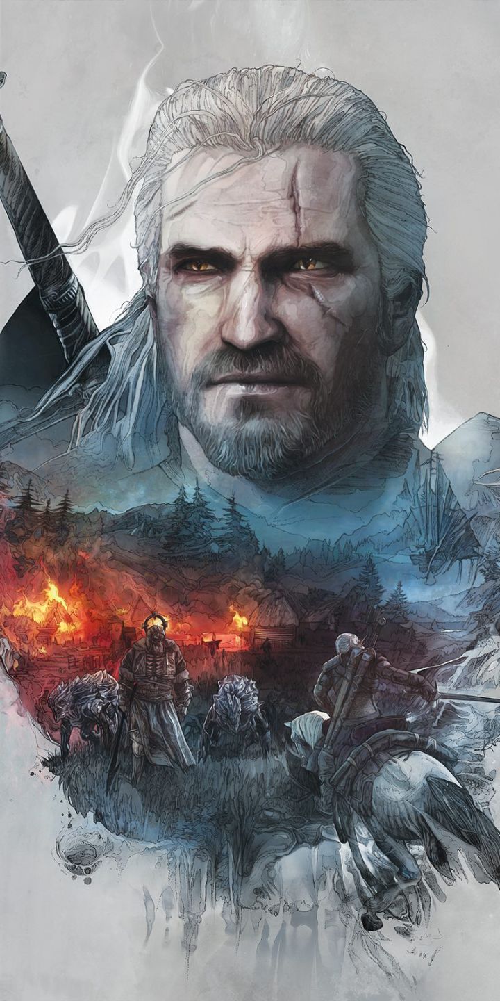 720x1440  Скачать обои \"Ведьмак 3: Дикая Охота\" на телефон в высоком качестве,  вертикальные картинки \"Ведьмак 3: Дикая Охота\" бесплатно