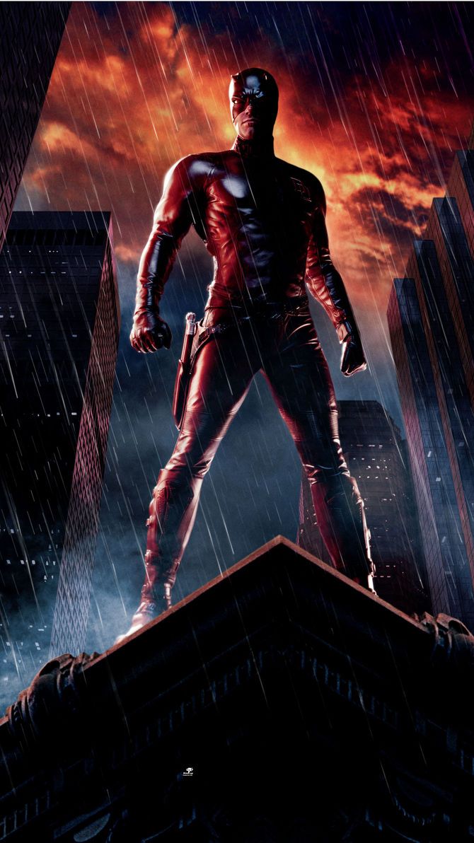 670x1192   Daredevil (2003) Обои для телефона | Moviemania | Сорвиголова Марвел Сорвиголова Марвел комический персонаж 