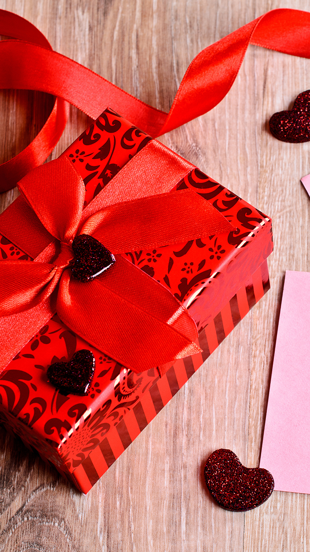 1080x1920  Обои для рабочего стола День всех влюблённых подарков бант 1080x1920