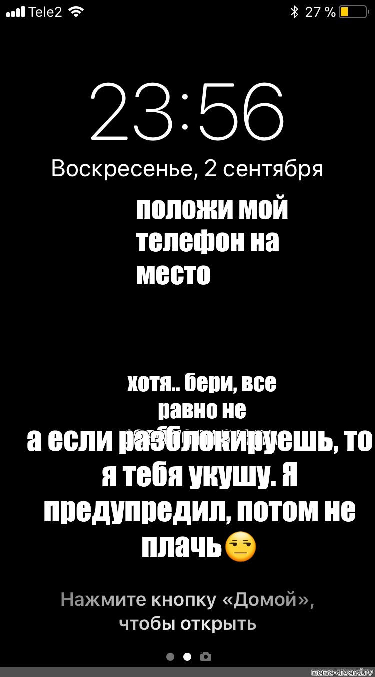 750x1354  Мем: \"положи мой телефон на место хотя.. бери, все равно не разблокируешь а  если разблокируешь, то я тебя укушу. Я предупредил, потом не плачь😒\" - Все  шаблоны - Meme-arsenal.com
