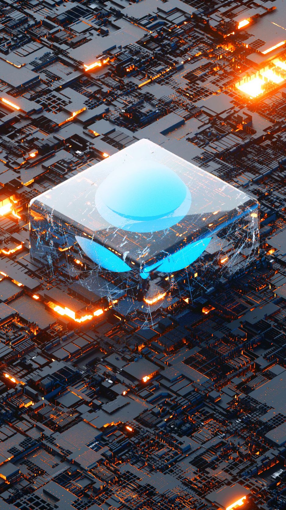 938x1668  Скачать 938x1668 чип, процессор, микросхема, ядро, 3d обои, картинки iphone  8/7/6s/6 for parallax