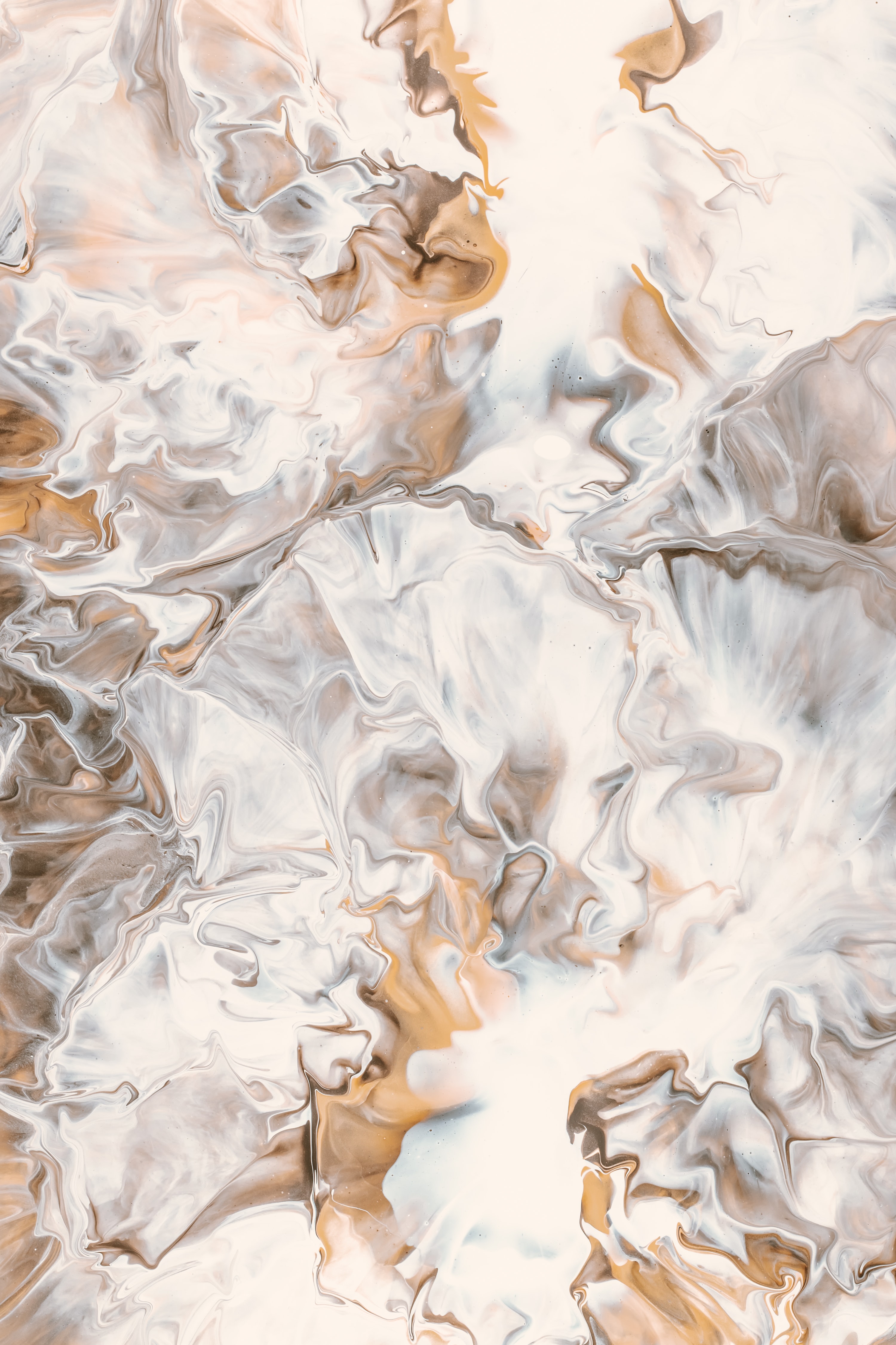 3000x4500  Скачать 3000x4500 разводы, жидкость, краска, абстракция, белый, коричневый  обои, картинки