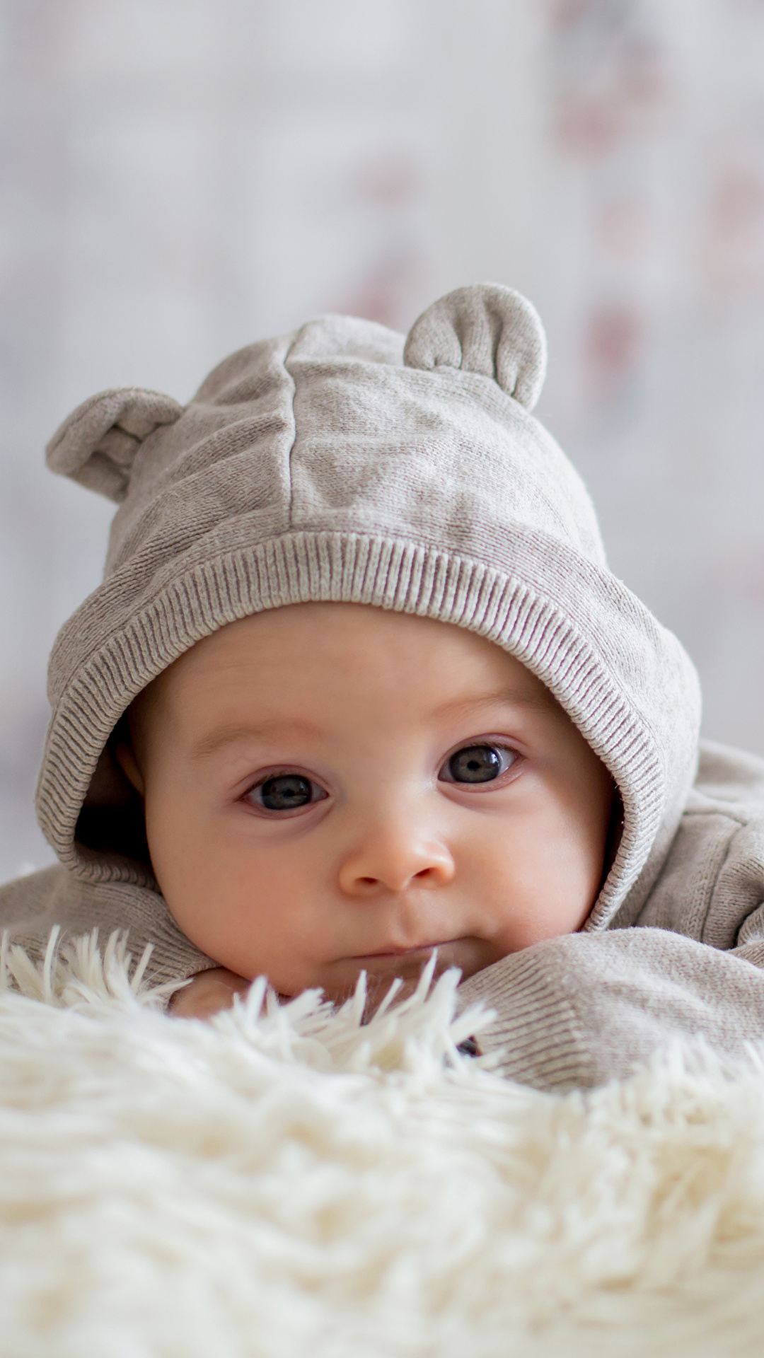 1080x1920  Desktop Wallpapers Infants child Winter hat Staring 1080x1920