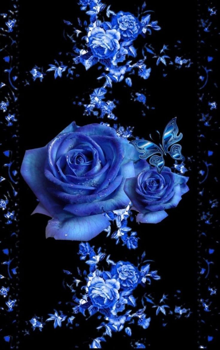 735x1170  Pin by Alzira Mattos on FLORES ESTILIZADAS | Blue roses wallpaper, Blue  flower wallpaper, Rose wallpaper