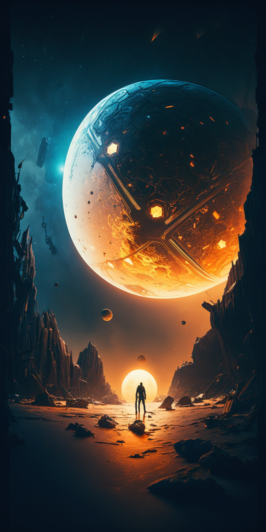 864x1728  Заставки на ваш телефон с \"глоу эффектом\" (фантастика, космос) часть 2 |  Пикабу