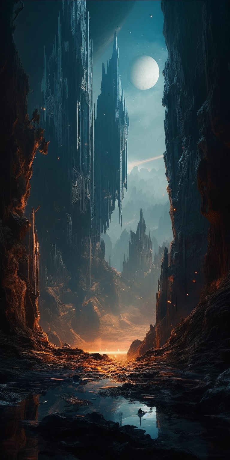 768x1536  Заставки на ваш телефон в стиле \"фантастика\" от нейросети | Пикабу