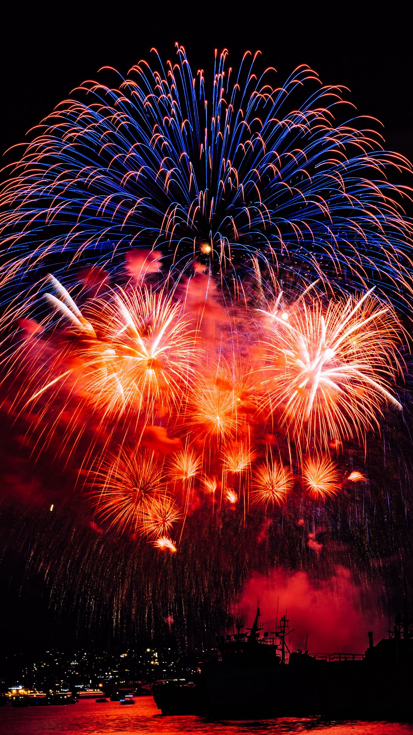 1350x2400  Скачать 1350x2400 фейерверк, салют, разноцветный, искры, ночь обои,  картинки iphone 8+/7+/6s+/6+ for parallax