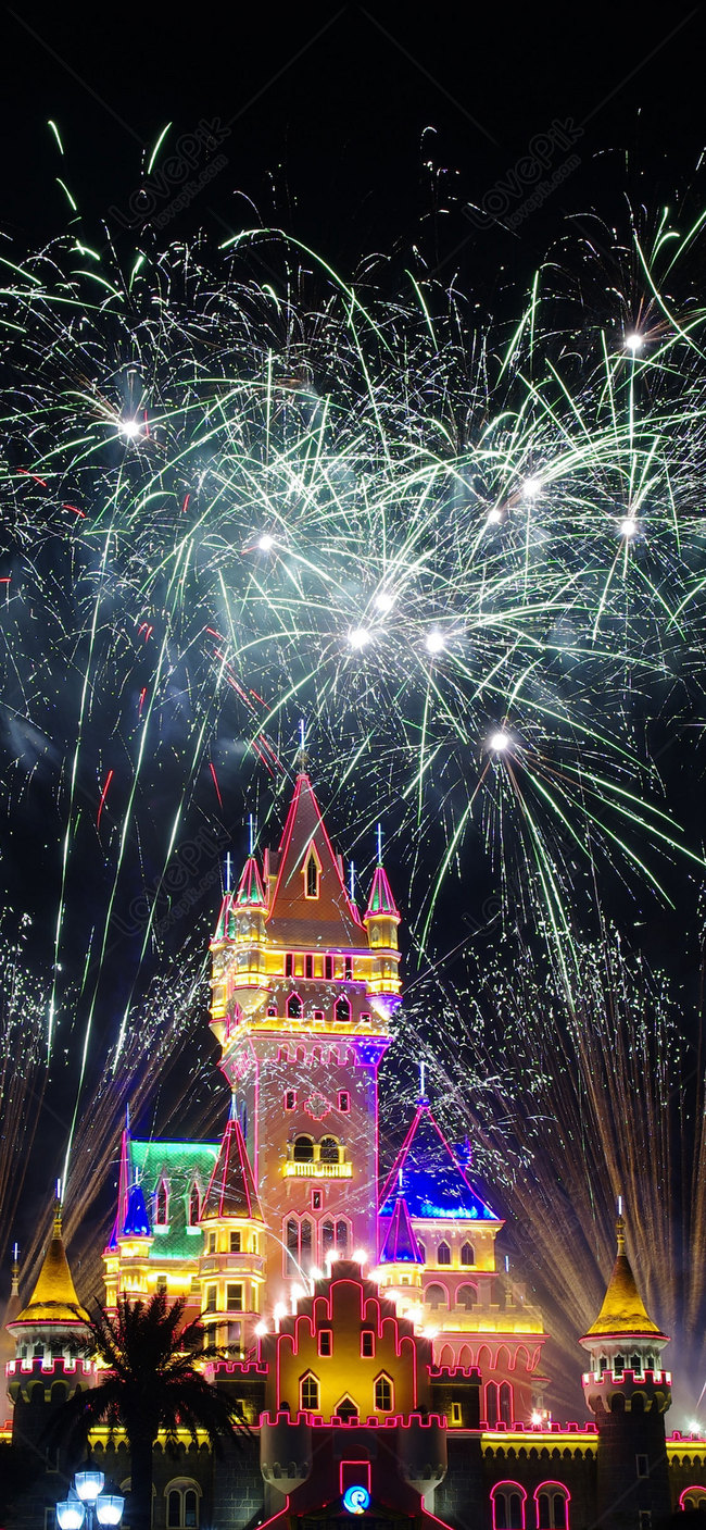 650x1407  Фейерверк ночной вид на телефон изображение_Фото номер 400273907_JPG Формат  изображения_ru.lovepik.com